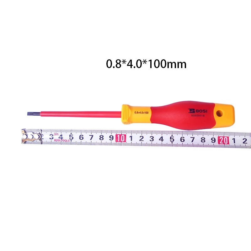 BOSI VDE Slotted Professional Flat Screwdrivers Insulated 1000V