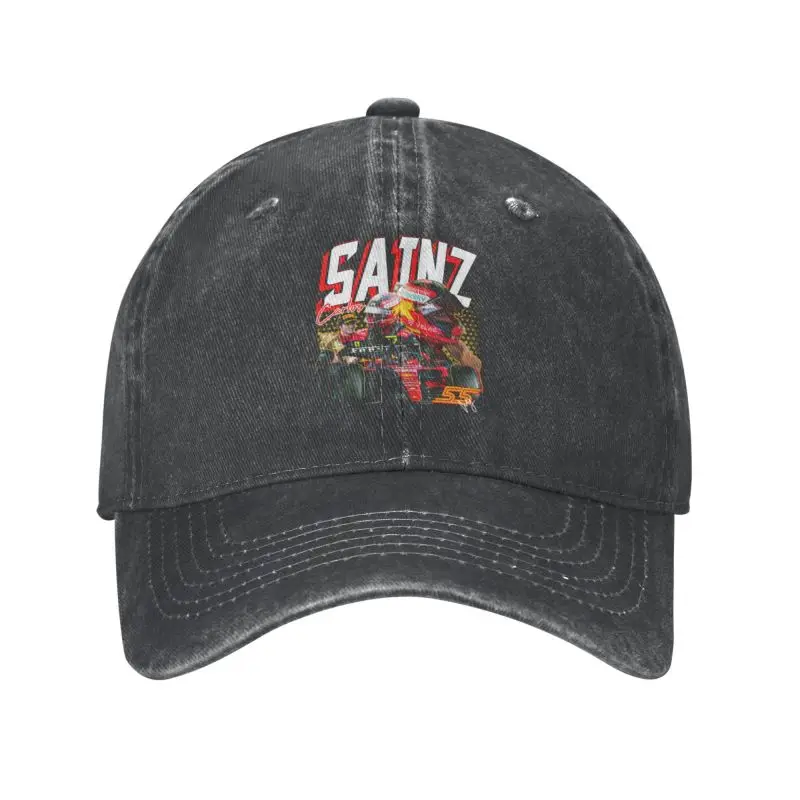 Cotton Carlos Sainz 55 Formula Racing Driver Vintage Baseball Cap for Men Women Personalized Adjustable Unisex Dad Hat Summer