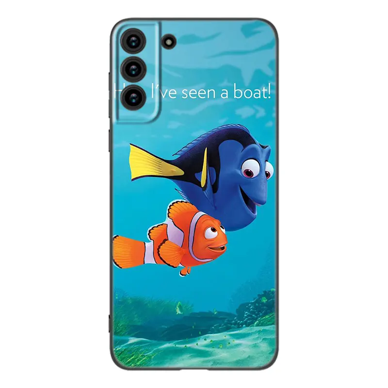 Finding Nemo Dory Black Silicone Phone Case For Samsung Galaxy S23 S21 S20 FE S24 S22 Ultra S10E S10 S9 S8 Plus