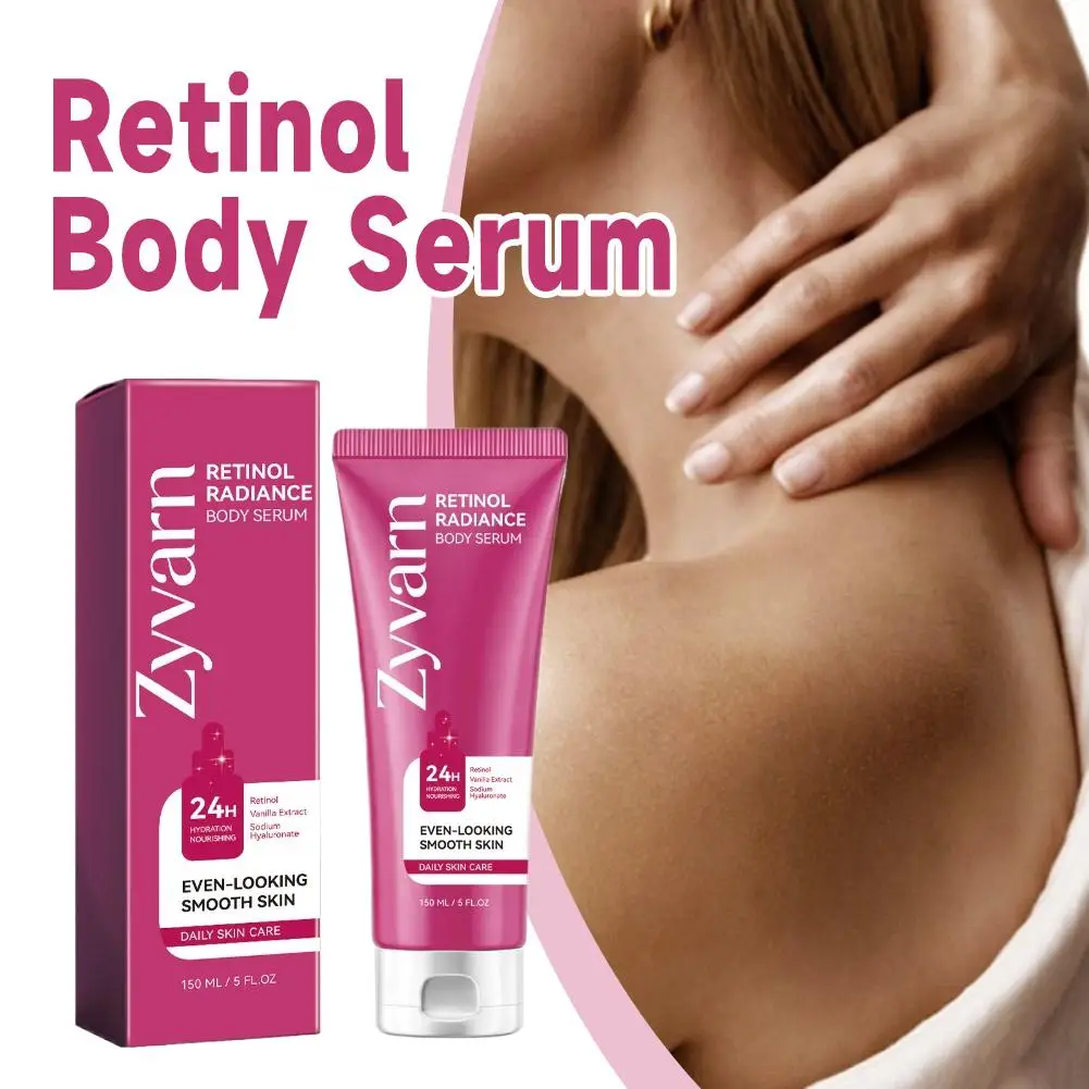 150ml Retinol Radiance Body Serum Moisturizing Smoothing Body Lotion Exfoliate Soft Skin Vanilla Extract Hyaluronate Daily Care