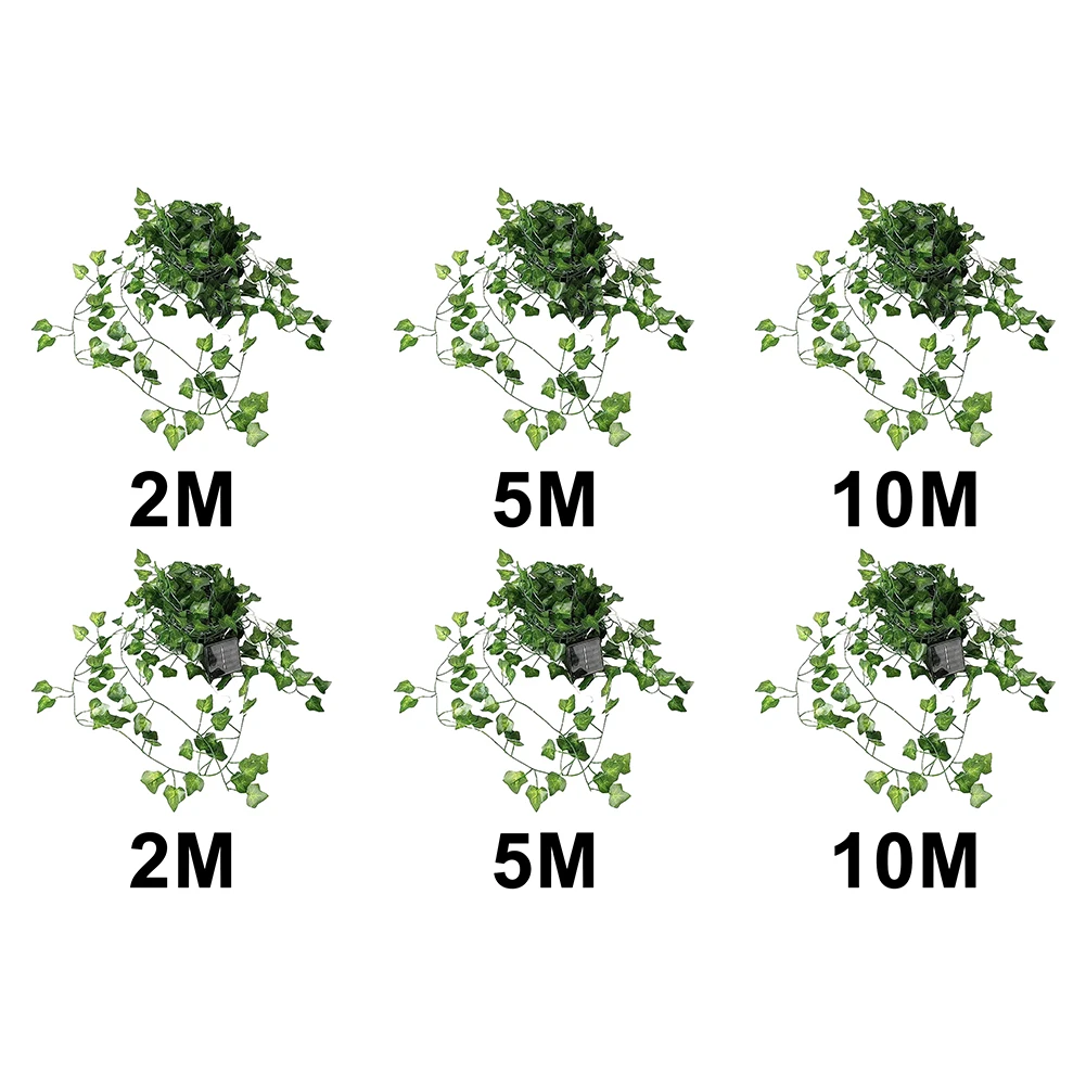 LED Ivy String Light Decor Anto On & Off Vine Fairy Lights Faux Leaves String Light Wedding Wall Decortion