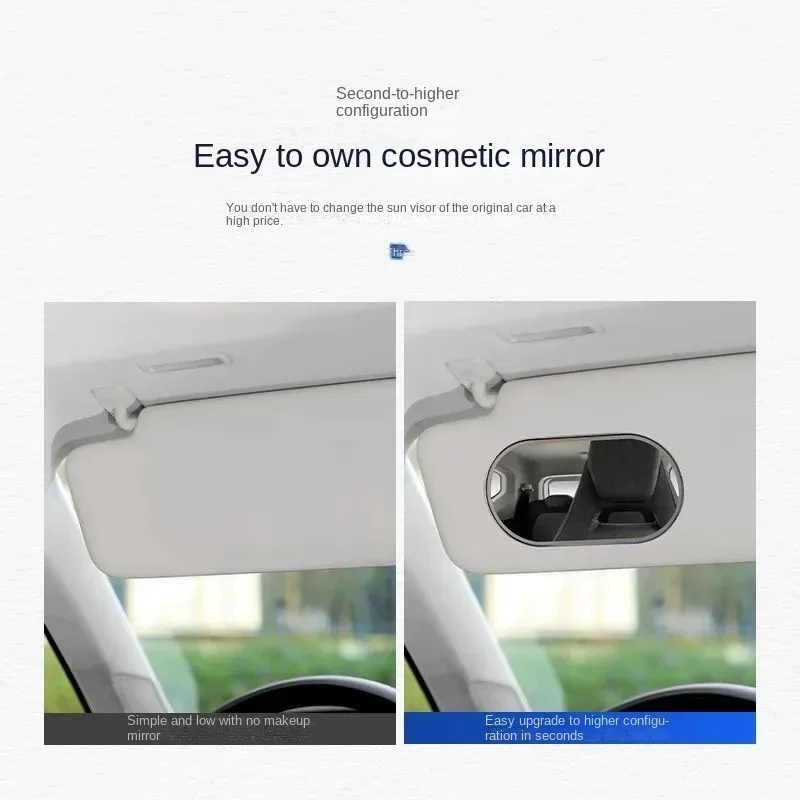 Car Visor Makeup Mirror General Automotive Interior Accessories Passenger Visor Thin extra makeup mirror