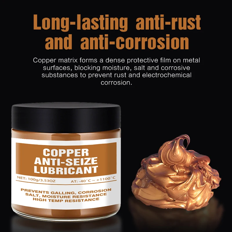 Graxa de Cobre 100g Anti-Seize, Graxa para Fios de Cobre, Graxa de Manutenção Automotiva, Lubrificante Versátil para Freios de Carro