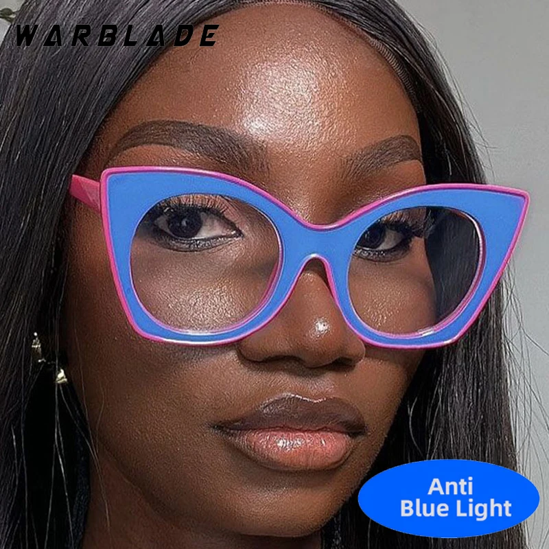 

Luxury Trending TR90 Cat Eye Anti-Blue Light Women Glasses Brand Design Men Optical Spectacle Computer Eye Protection Eyewear