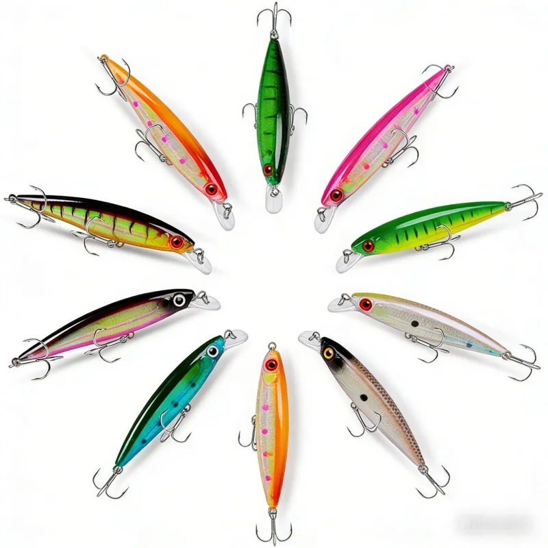 Minnow Lua Köder, 10 Verfügbare Farben, 11CM, 13.4G, Bionischer Kunstköder für Oberflächenfisch, Ultimatives Weitwurfen, Sinkend, Geeignet für Süßwasser