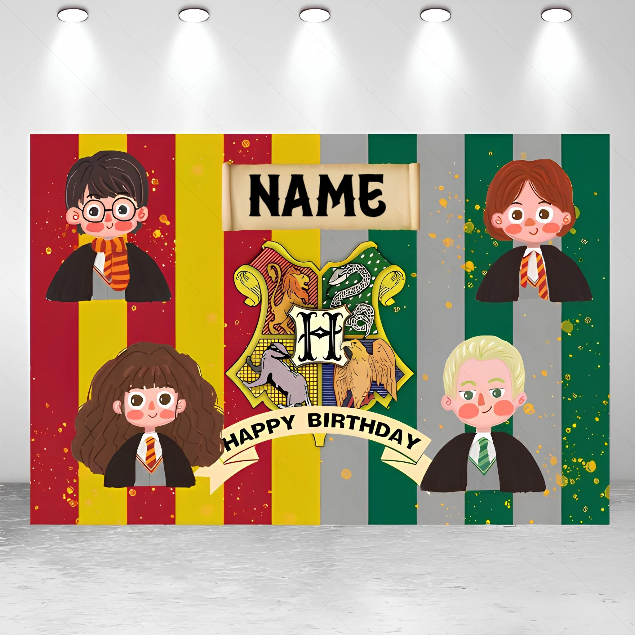 Harry Potter Magic Boy Girl Birthday Theme Background Magic Academy Hogwarts Children\'s Birthday Party Room Decoration Custom