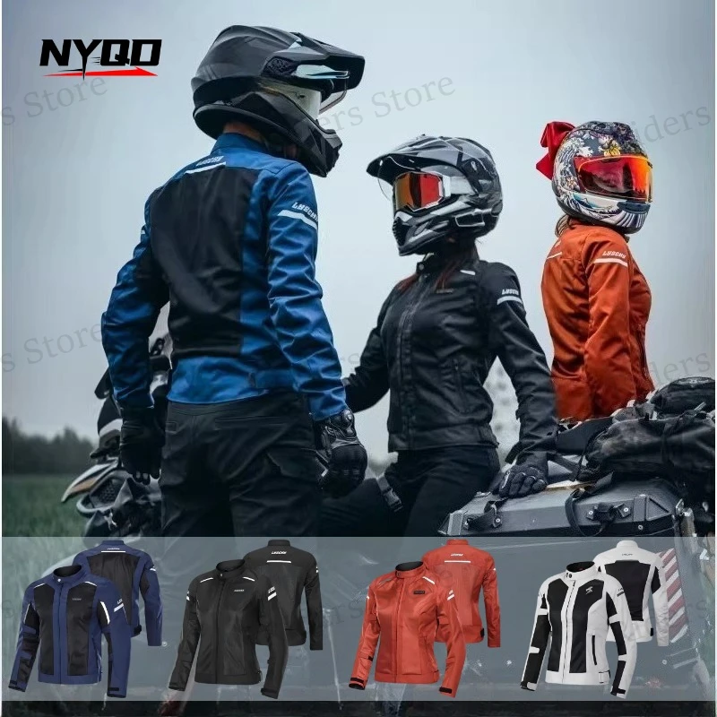

Summer Mesh Motorcycle Jacket Breathable Racing Jacket for Men Women Commuter Plus Size