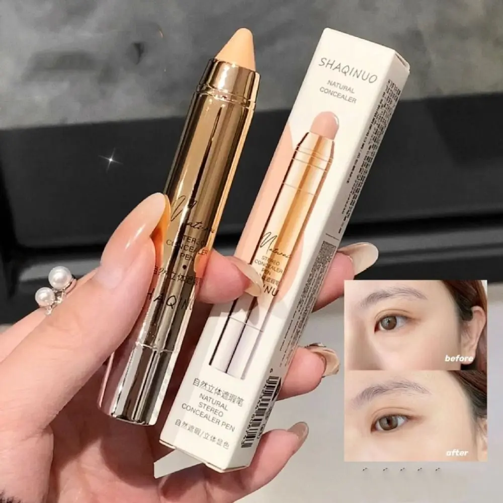 

3Pcs Waterproof Full Coverage Concealer Acne Marks Long-lasting Freckles Cover Concealer Dark Circles Embellish Skin Tone
