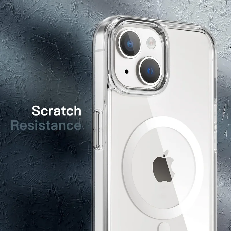 

Прозрачный магнитный прозрачный чехол для телефона для iPhone 14, 15, 16 Pro Max, противоударный, устойчивый к царапинам, чехол для беспроводной зарядки