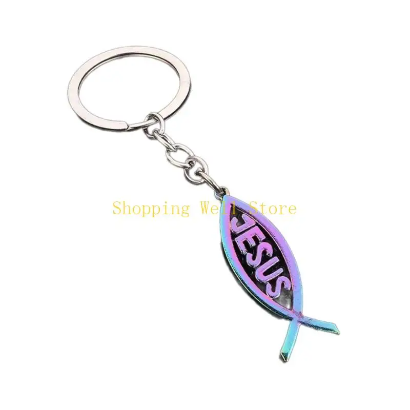 KX4B Metal Letter/Fish/Cruzes Keyrings Pingente para festivais e reuniões