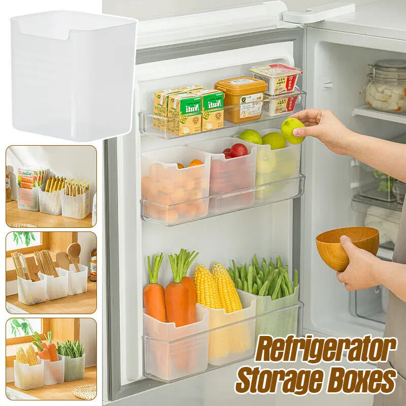 6/10PCS Refrigerator Storage Boxes Food Fresh Organizer Cold Storage Fruit Spice Boxes Vegetable Coriander Kitchen Organizer