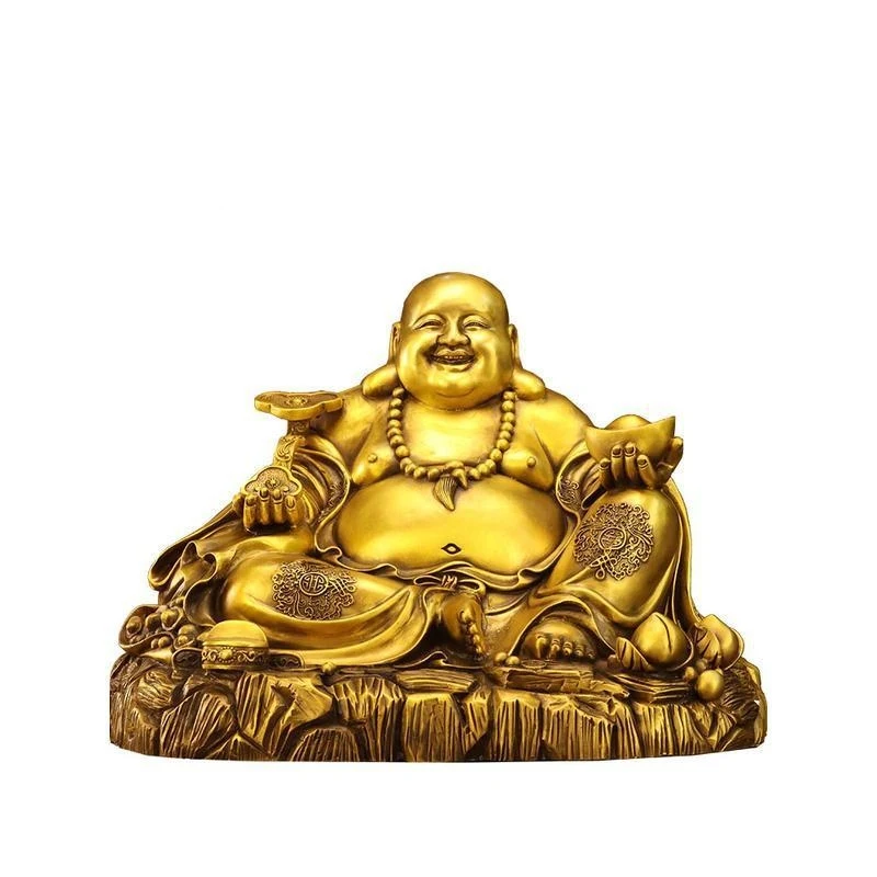 Laughing Statue, Big-Bellied , Ruyi Ingot Maitreya Buddha Bodhisattva, New Bronze Pro