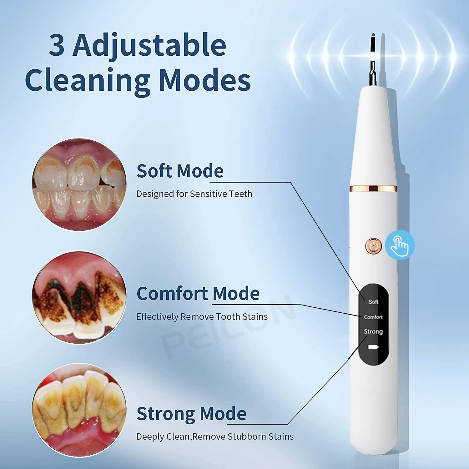 Xiaomi Ultrasonic Dental Scaler For Teeth Tartar Stain Tooth Calculus Remover Electric Teeth Plaque Cleaner Dental Stone Removal