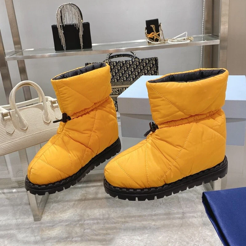 Plus Size Brand Pop Nice Ins Nice Women Ankle Boots Winter Warm Female Snow Boots Platforms Casual Short Shoes Woman Boots