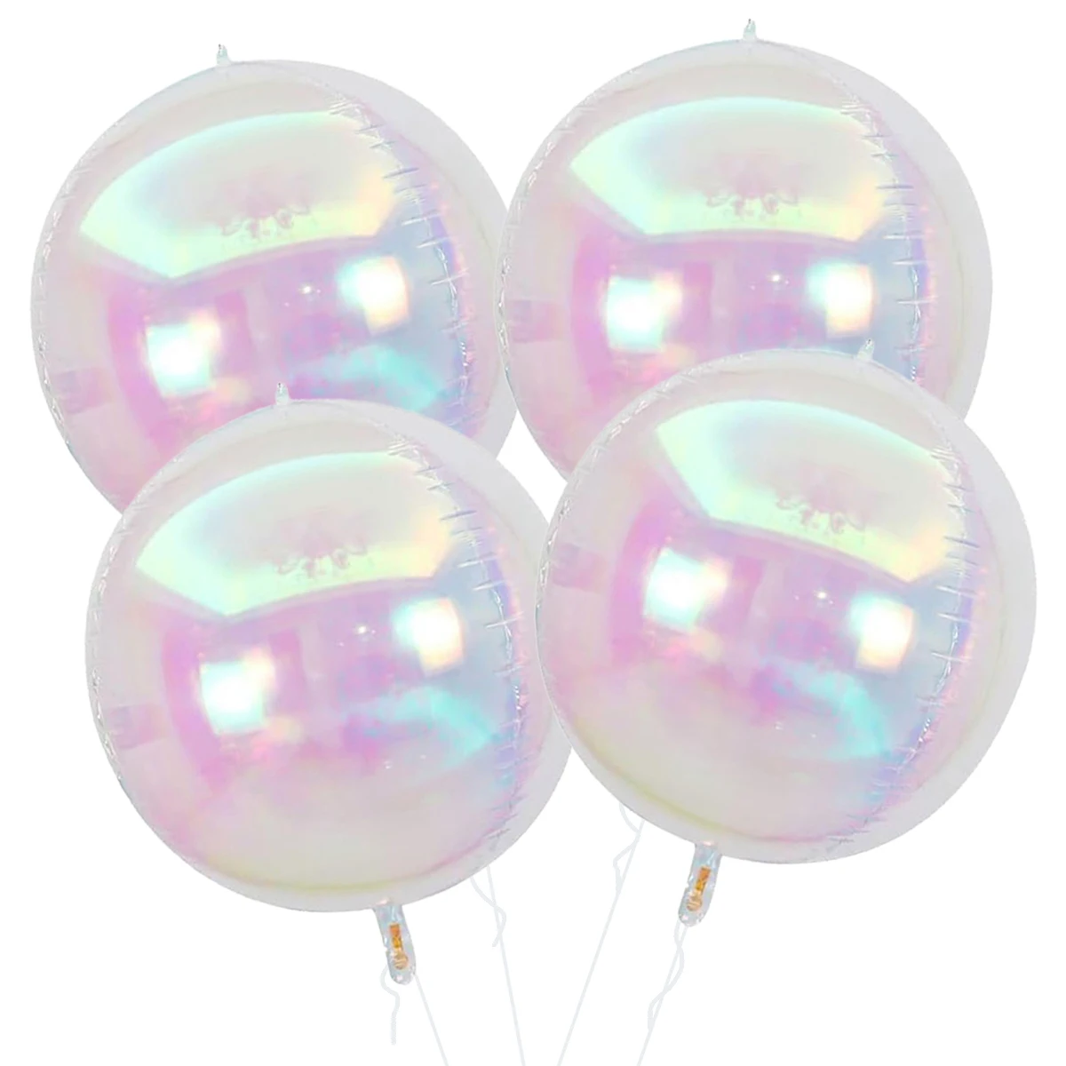 4/2-teiliges Set mit 22 Zoll regenbogenfarbenen 4D-Kugelballons, Disco, Geburtstagsfeier, Babyparty, Hochzeitsdekorationszubehör