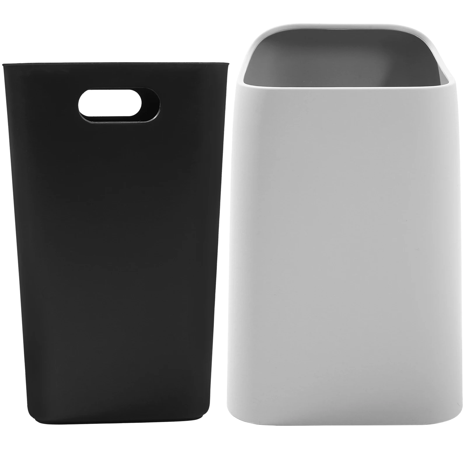 

Garbage Inclined Trash Can Rubbish Bin for Kitchen No Cover Bucket with Lid Pp Bins