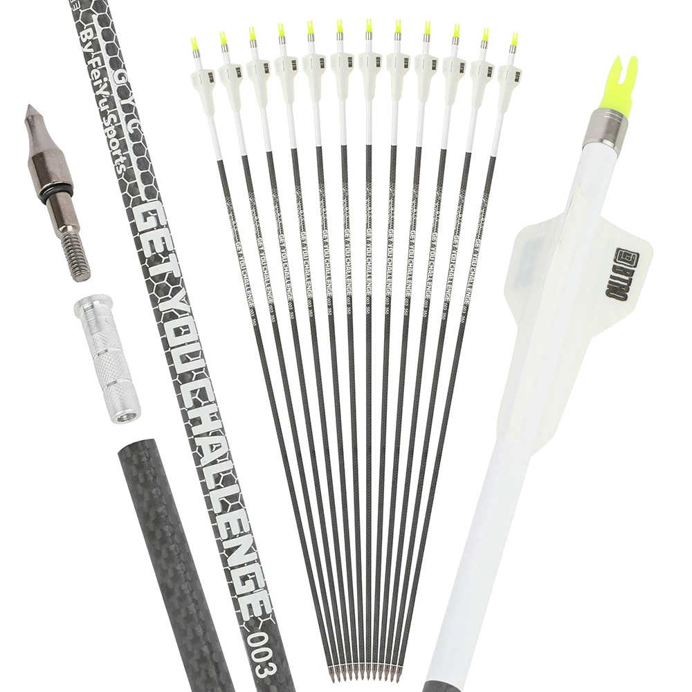 Flechas de carbono 3K para tiro con arco, spine 250-400 - imagen 3