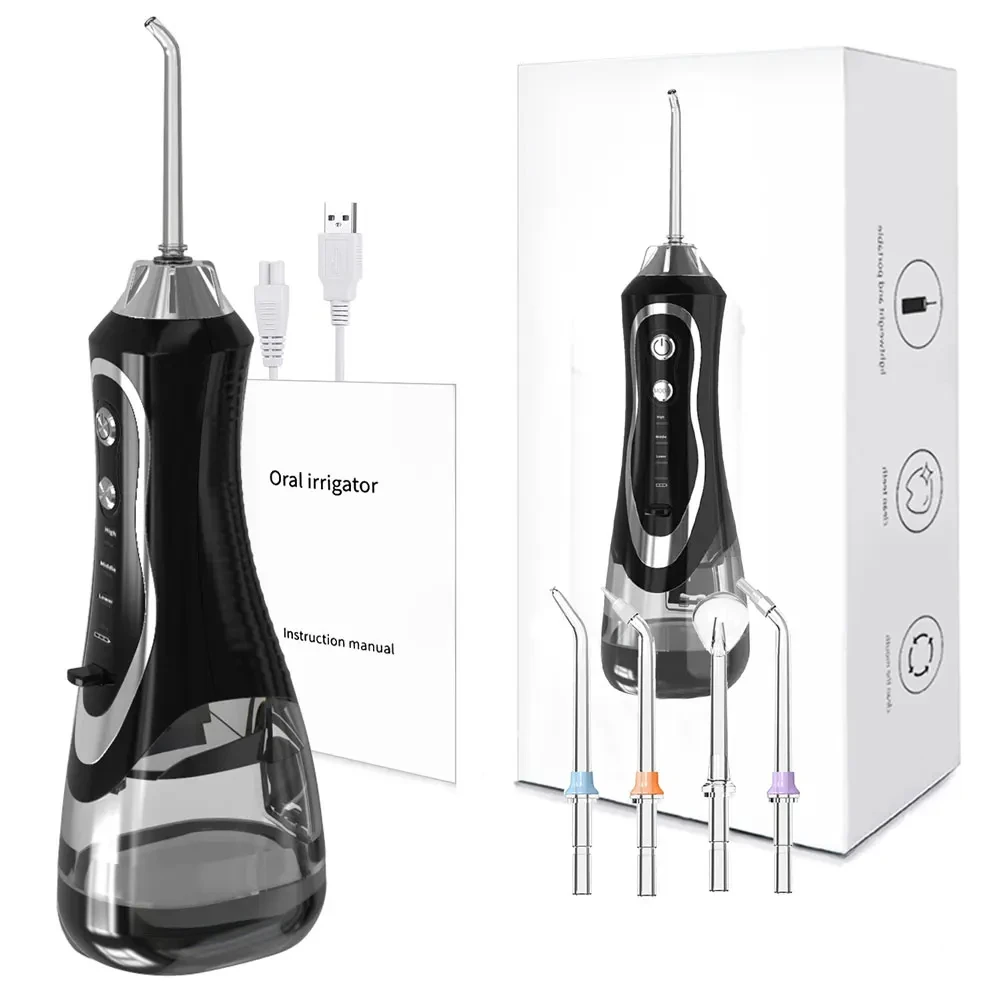 Portable Dental Oral Irrigator Cordless Water Flosser  with DIY 3 Modes 7 Water Tips Waterproof Professional Teeth Cleaner