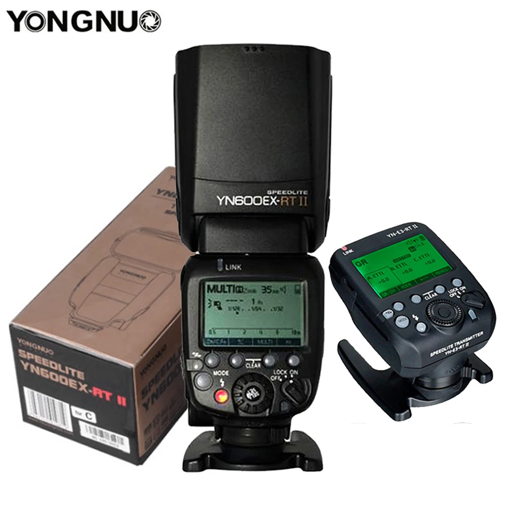 YONGNUO Speedlite YN600EX-RT II GN60 TTL 2.4G Wireless HSS 1/8000s Master Flash Light  for Dslr Camera Canon 600EX-RT ST-E3-RT