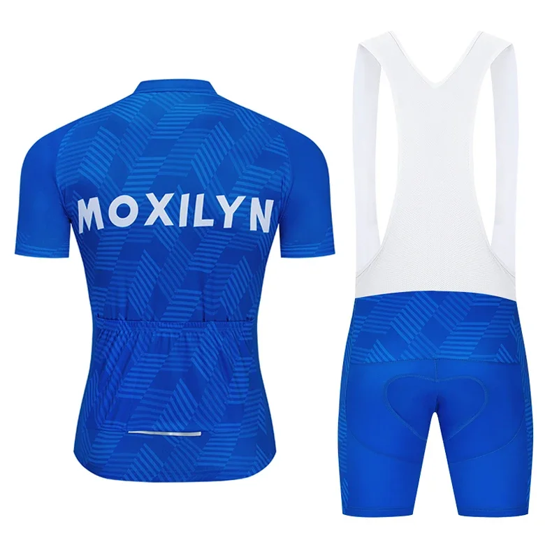 Moxilyn 2024 Mens Black Cycling Clothing MTB uniform Bike Wear Cycling Jersey Short Set Ropa Ciclismo Maillot Culotte