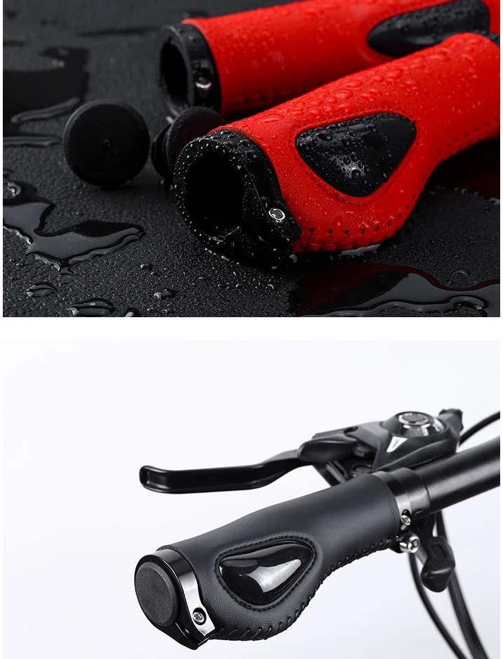Bike Grip Fahrrad Zubehör Fahrrad Faser Leder Grip Bike Grip Mountainbike Anti-Slip Lenker Abdeckung Lenker Griffe – Detail 9