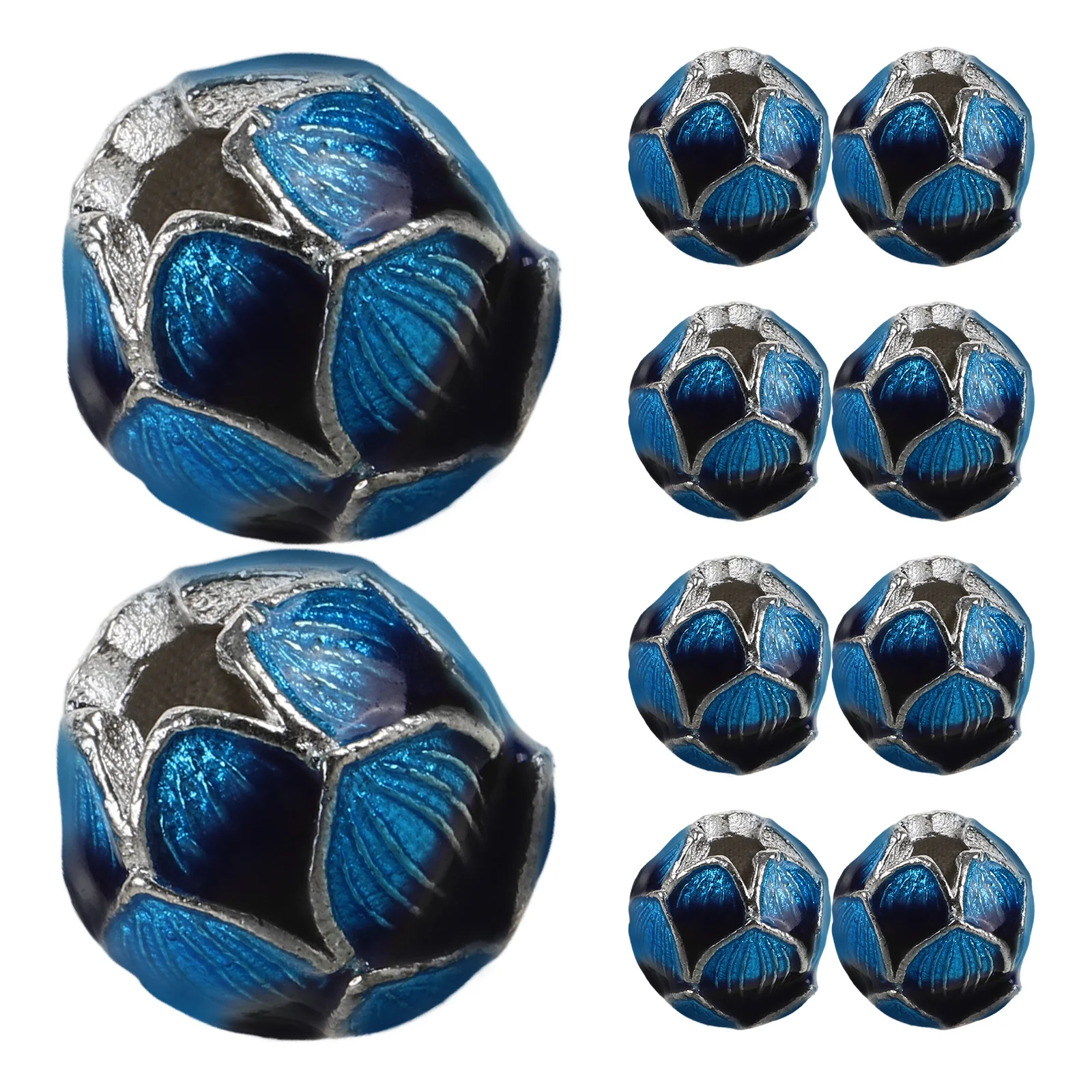 

10pcs Copper Jewelry Making Smooth Metal Spacer For Bracelets Large Hole Round Bulk Set Decorative Beads Metal Bead Spacer Beads