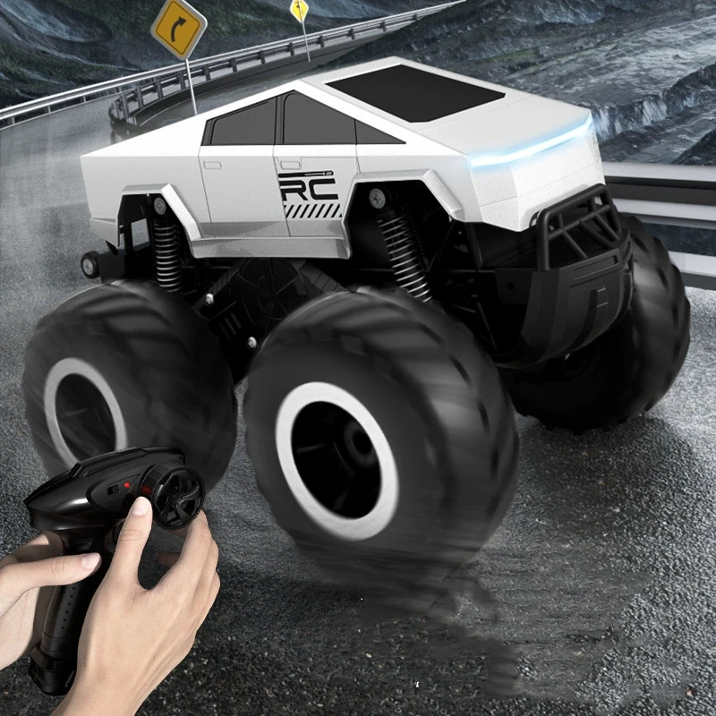เด็กรีโมทคอนโทรลรถ Cybertruck RC รถของเล่นเด็กรถบรรทุกสะเทินน้ําสะเทินบก 4WD All Terrain Off-Road Pickup 1:16 ขนาด 2.4 GHZ