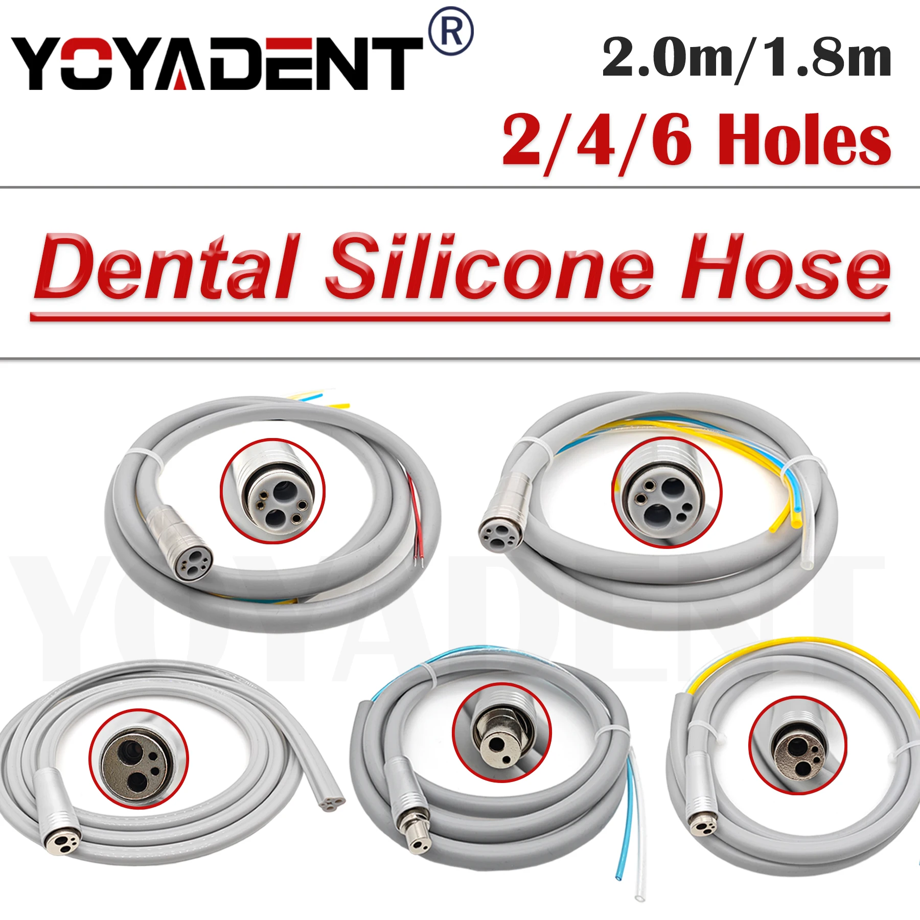 

Dental Silicone Hose 2/4/6 Holes With Fitting For Air Turbine Motor Dental Chair Accessories Products
