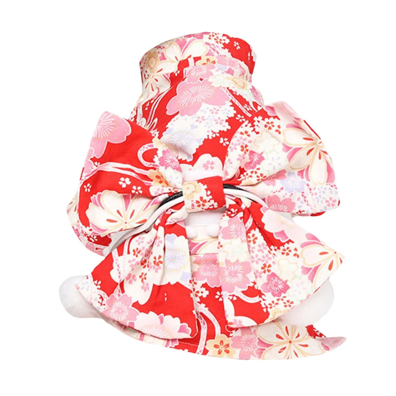 Cat Kimono Dress Autumn and Winter Cute Pet Dress Cat Costume Flower Pattern Clothes for Kitten Puppy Pet Supplies