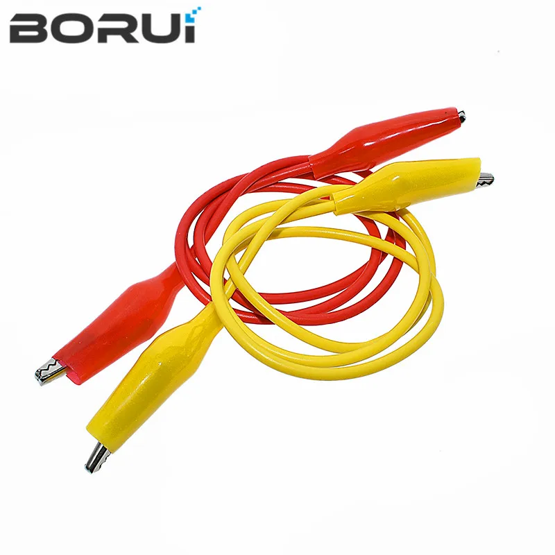 10PCS Alligator Clips 50CM Electrical DIY Test Leads Alligator Double-ended Crocodile Clips Roach Clip Test Jumper Wire