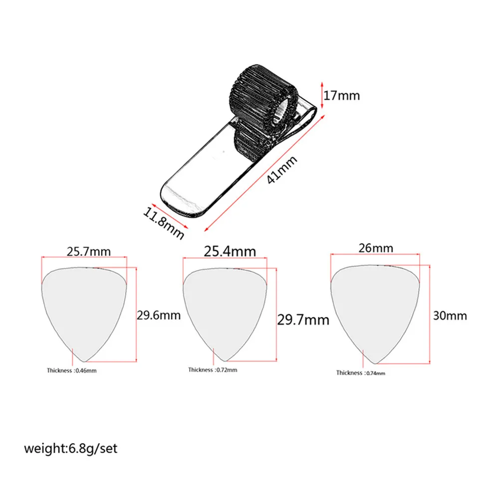 3Pcs Professional Metal Guitar Pick Holder Clip Lightweight Sturdy Spring Clamp for Guitar Strap Easy Access Pick Storage Tool