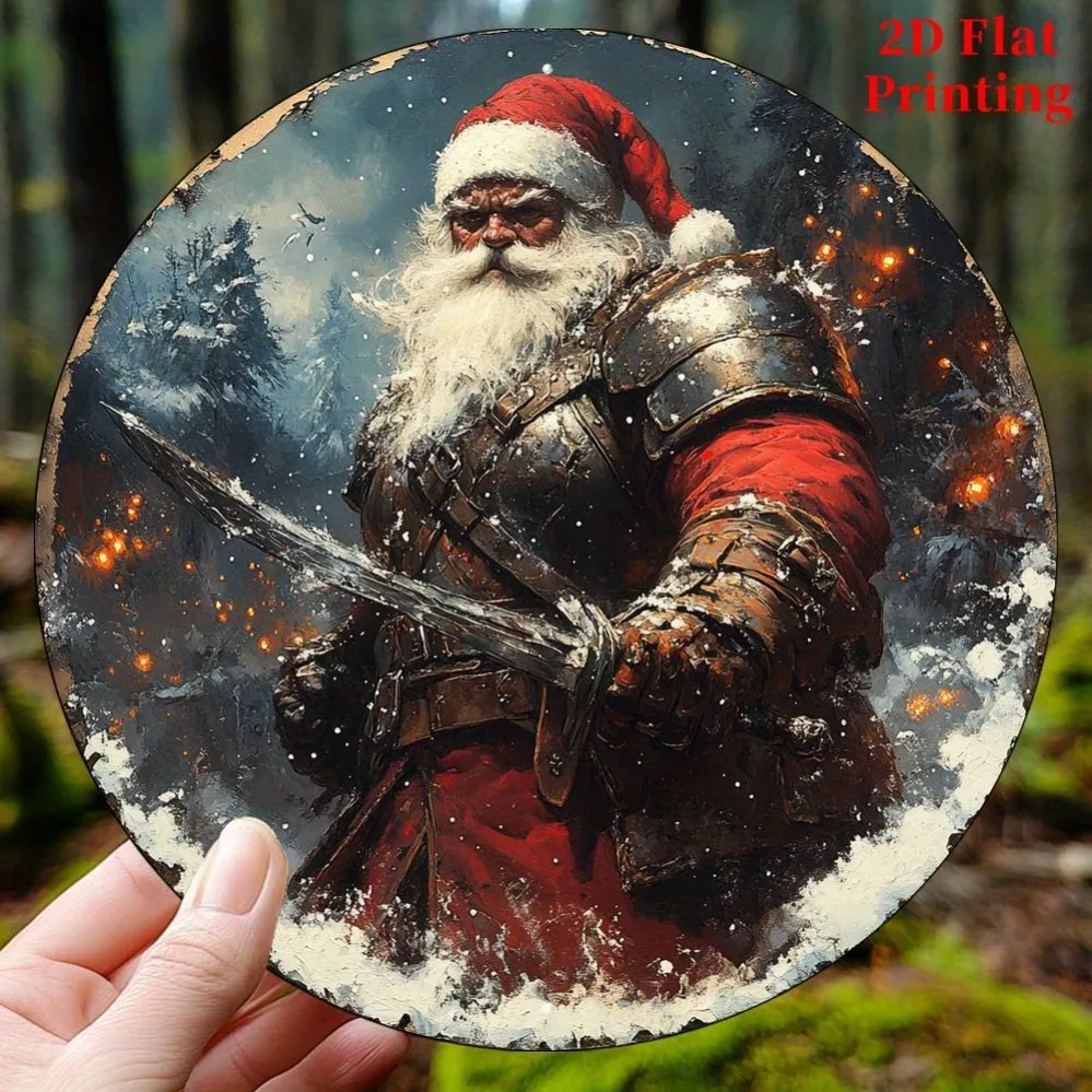 Брендовая алюминиевая круглая вывеска 8x8 дюймов 2D Flat - Кухня Домашний декор в деревенском стиле, настенная подвесная табличка, идеальный подарок на весенний день отца