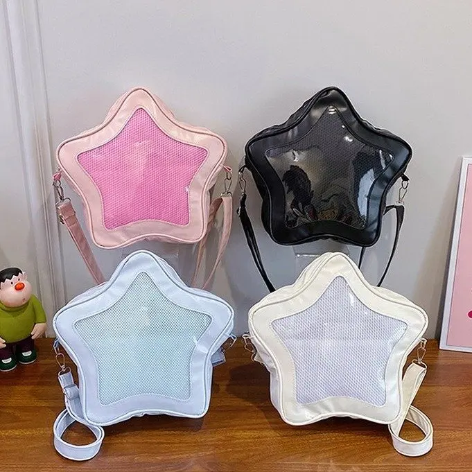

New! Sweet & Cool Korean-style Shoulder Bag - Cute Transparent Crossbody, Stylish Commuter Backpack for Women