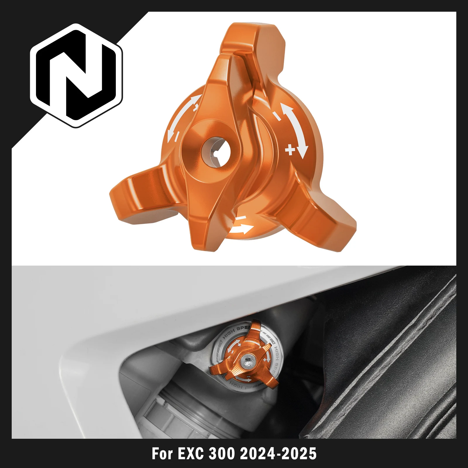 

NICECNC For KTM 2024-2025 EXC 300 EXC 250 EXCF 350 EXC 450 XCW 300 Rear Shock Absorber Adjuster SX125 SXF 250 SXF 450 2023-2025