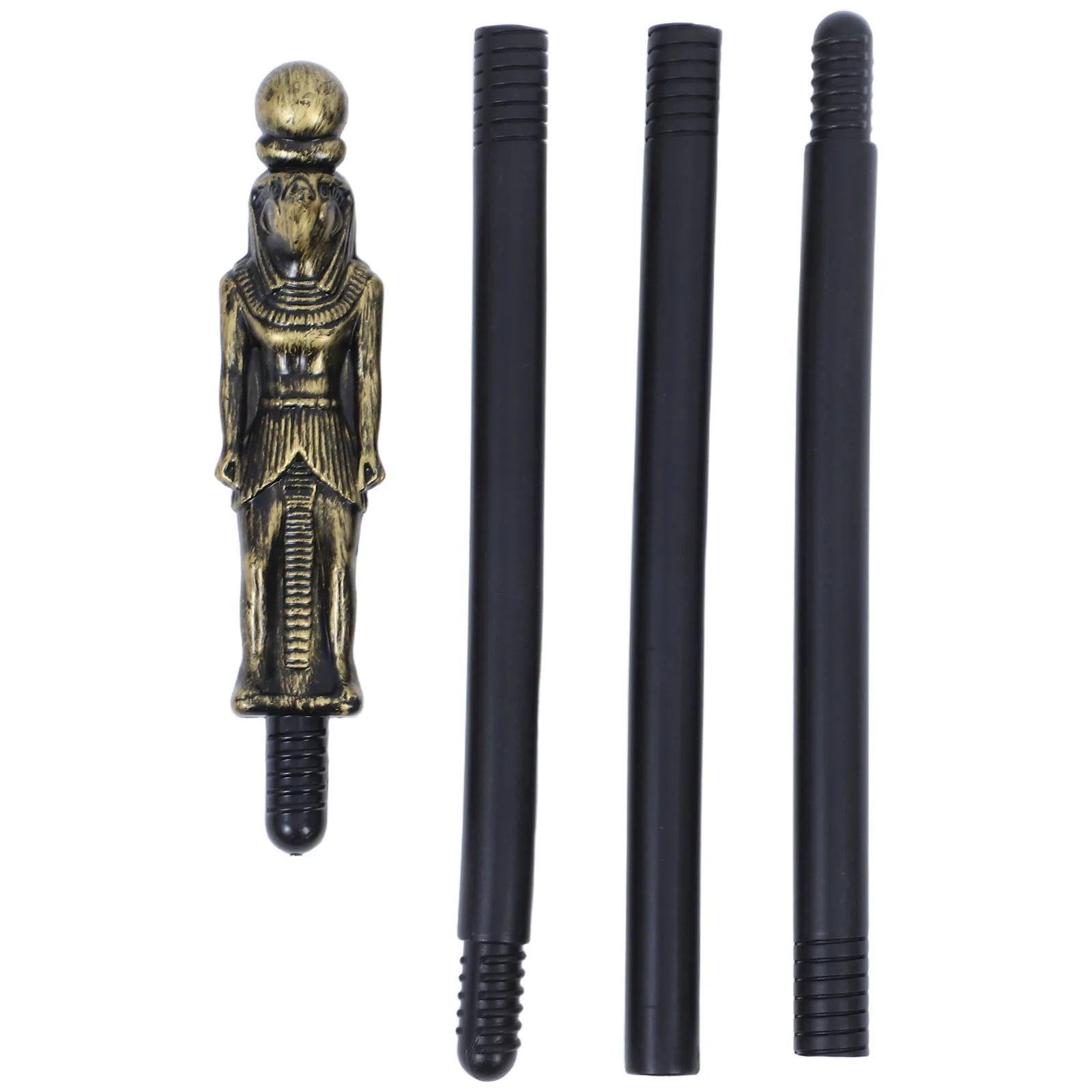 

Halloween Egyptian Staff Prop Costume Cane Plastic Cosplay Scepter Wizard Cane Staff Prop Egyptian Theme Mystical Walking Stick