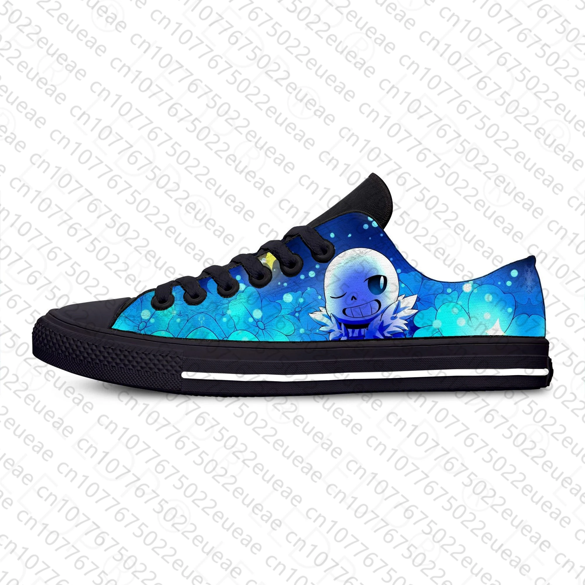 Game Cartoon Undertale Sans Cool Fashion Funny Casual Cloth Shoes Low Top Lightweight Breathable 3D Print Men women Sneakers