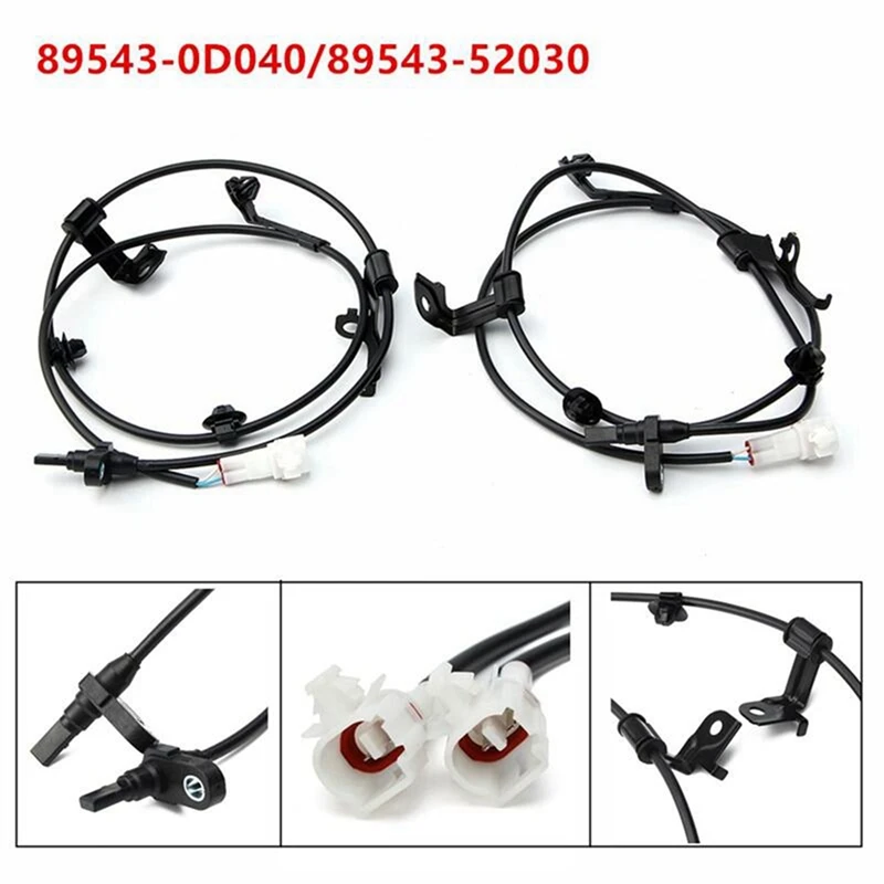 4 Pair Front Left & Right ABS Wheel Speed Sensor For 2006-2012 Toyota Yaris,2008 - 2009 Scion XD 89543-52030,89543-0D040