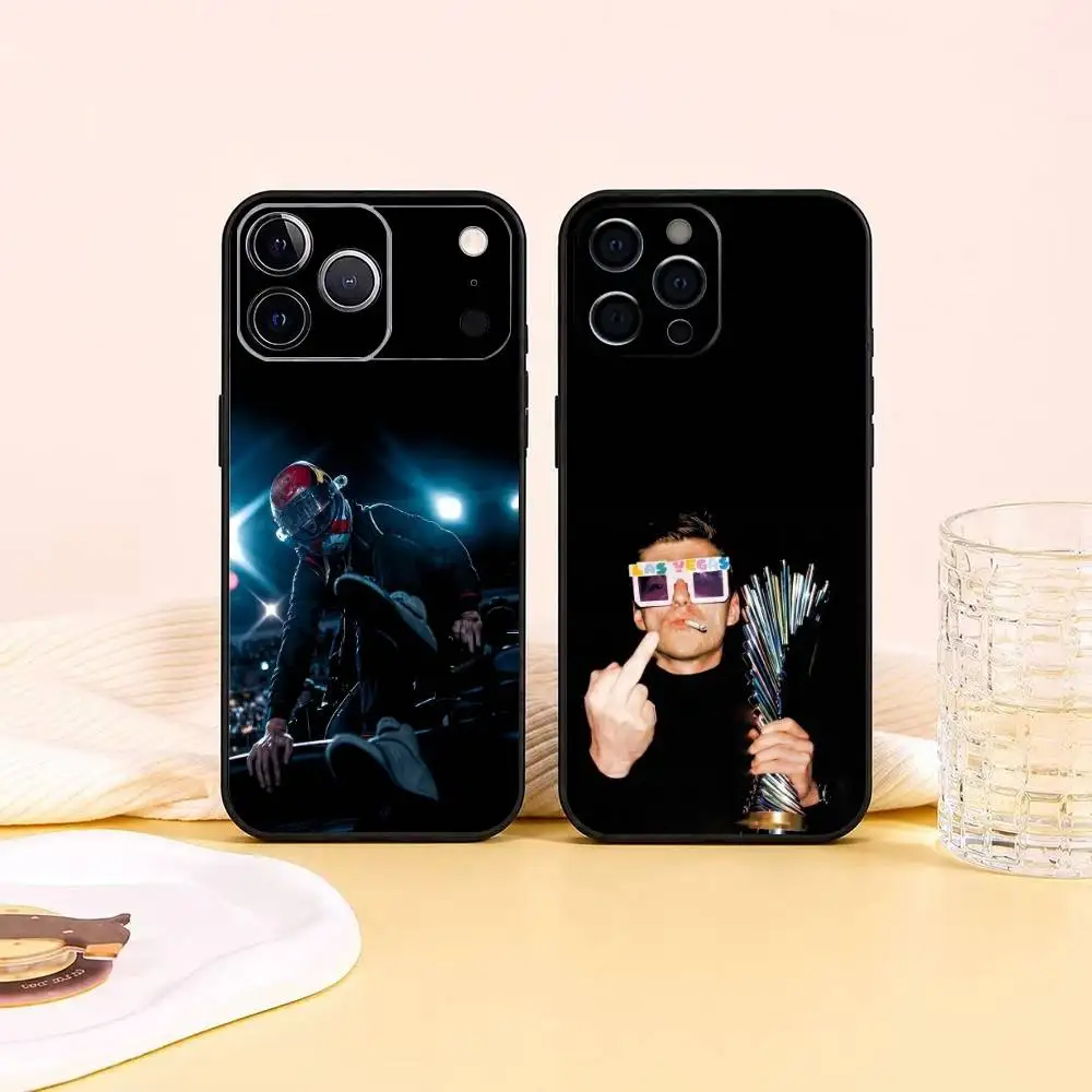 Funda para Teléfono del Piloto Max Verstappen para iPhone 17, 16, 15, 14, 13, 12, 11 Plus, Pro Max, Otros Modelos, Cubierta Negra Suave
