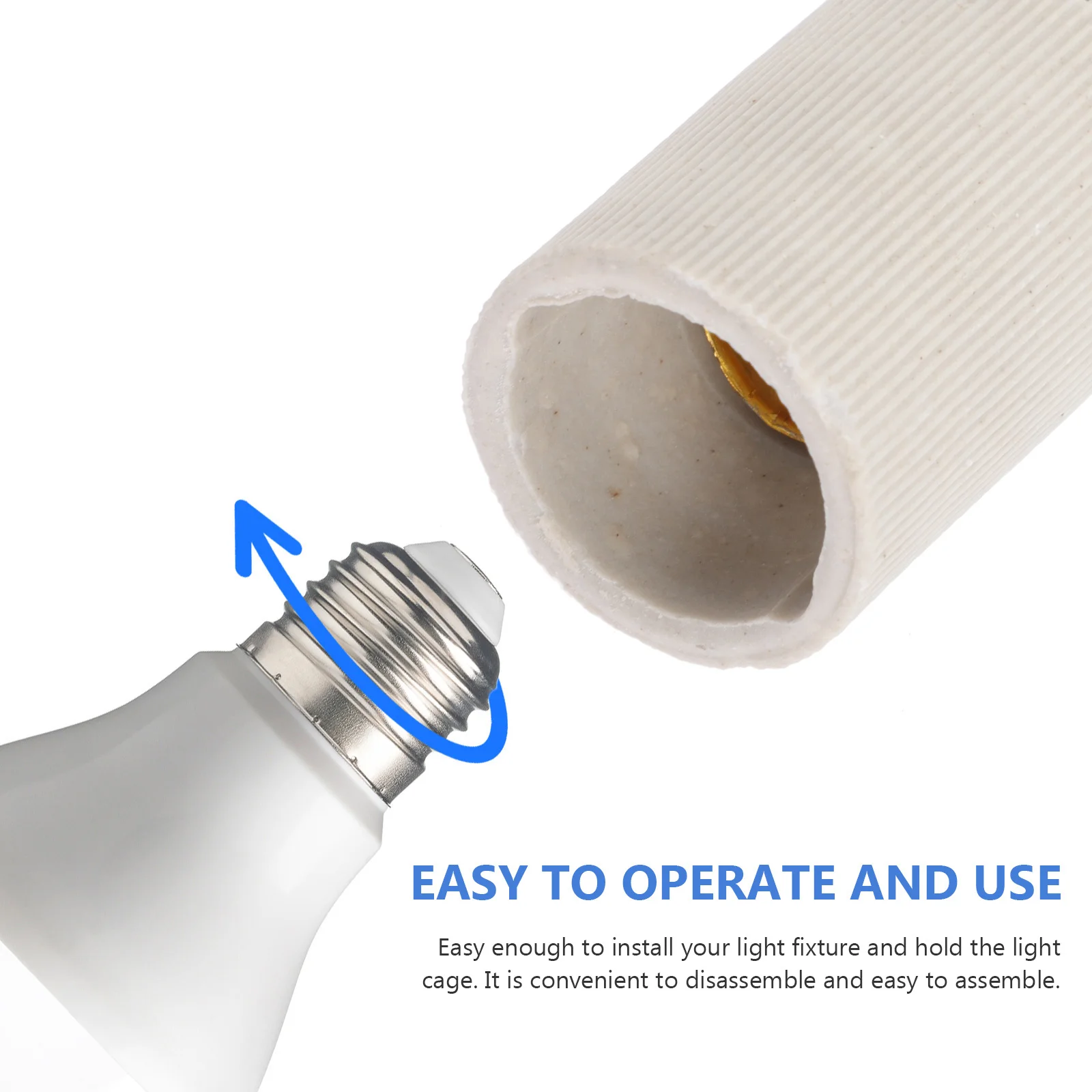 

4Pcs E14 Ceramic Lamp Holder High Temperature Resistant Threaded Light Bulb Base for Pendant Ceiling Lighting DIY Decor