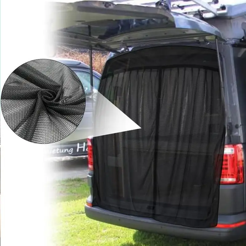 Car Fly Net Elastic Small Mesh Fly Net For Camping Multifunctional UV Protection Accessories Camping Screens Hook And Loop