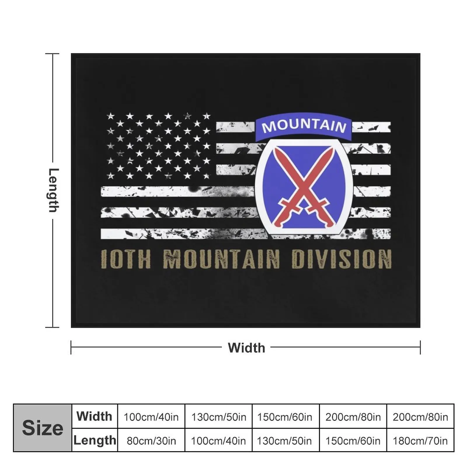 10th Mountain Division (Distressed Flag) Throw Blanket Giant Sofa Winter beds Thermals For Travel Blankets