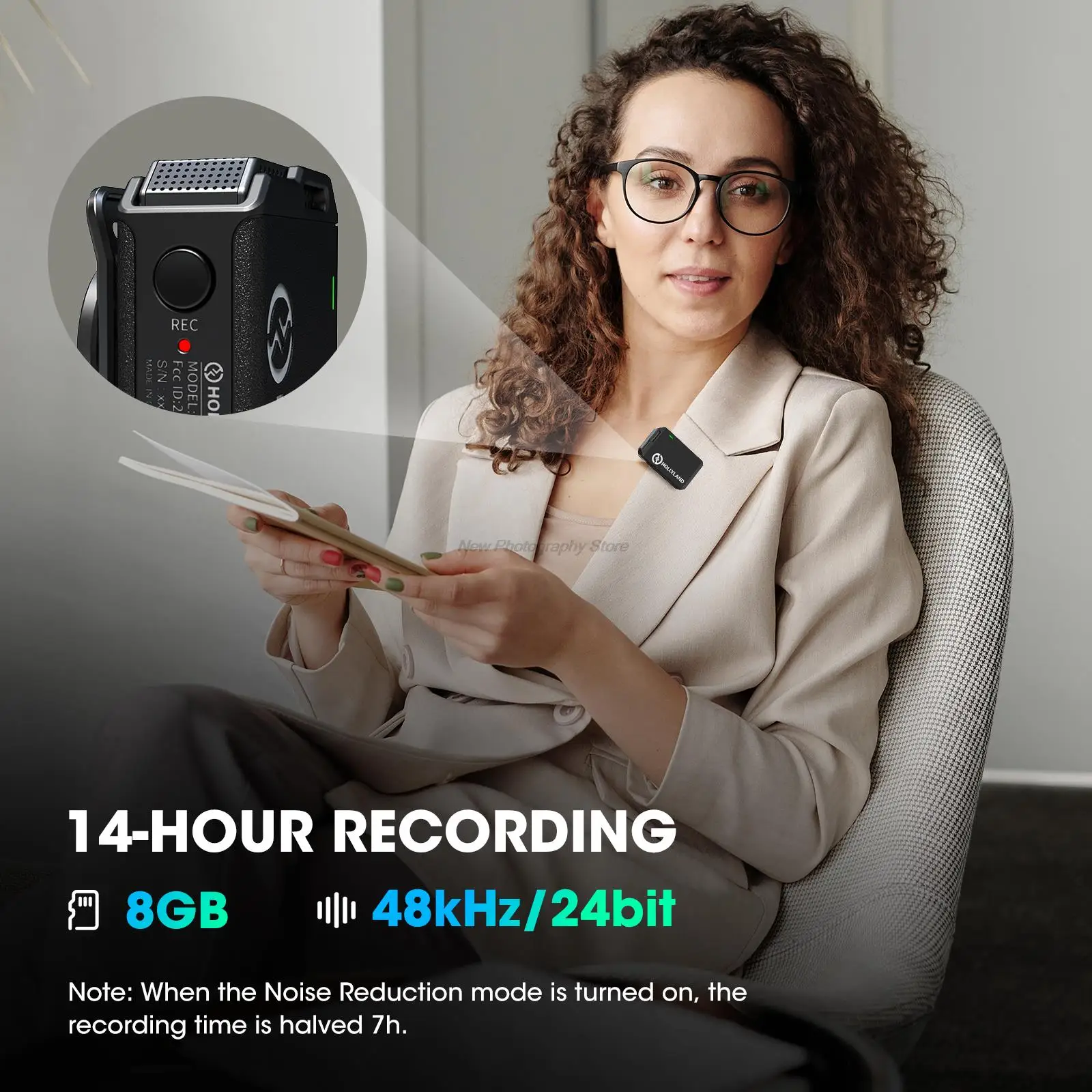 hlyland Lark Max Professional Wireless Lavalier Microphone for Photography Wireless Mic Video Studo Microfon Smartphone