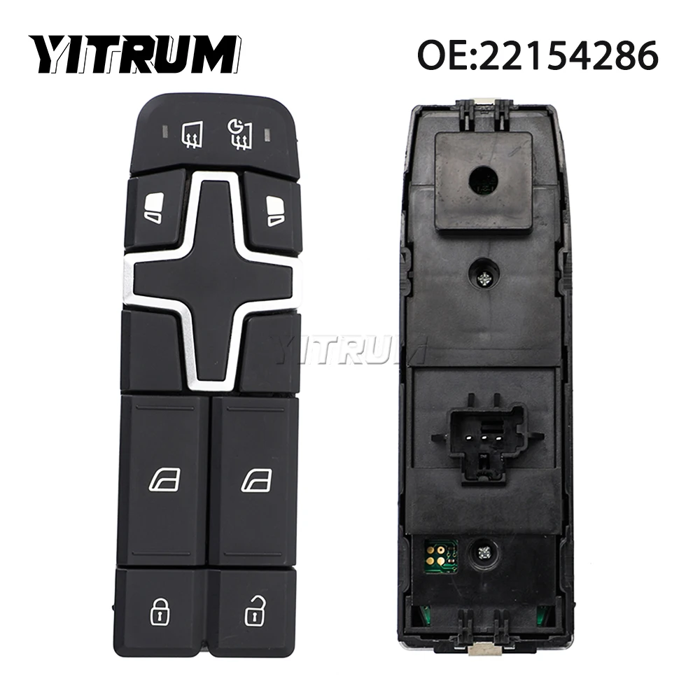 

YITRUM 22154286 14050087 Front Left Car Electric Power Window Control Switch Button For Volvo FH FM 1998-2013