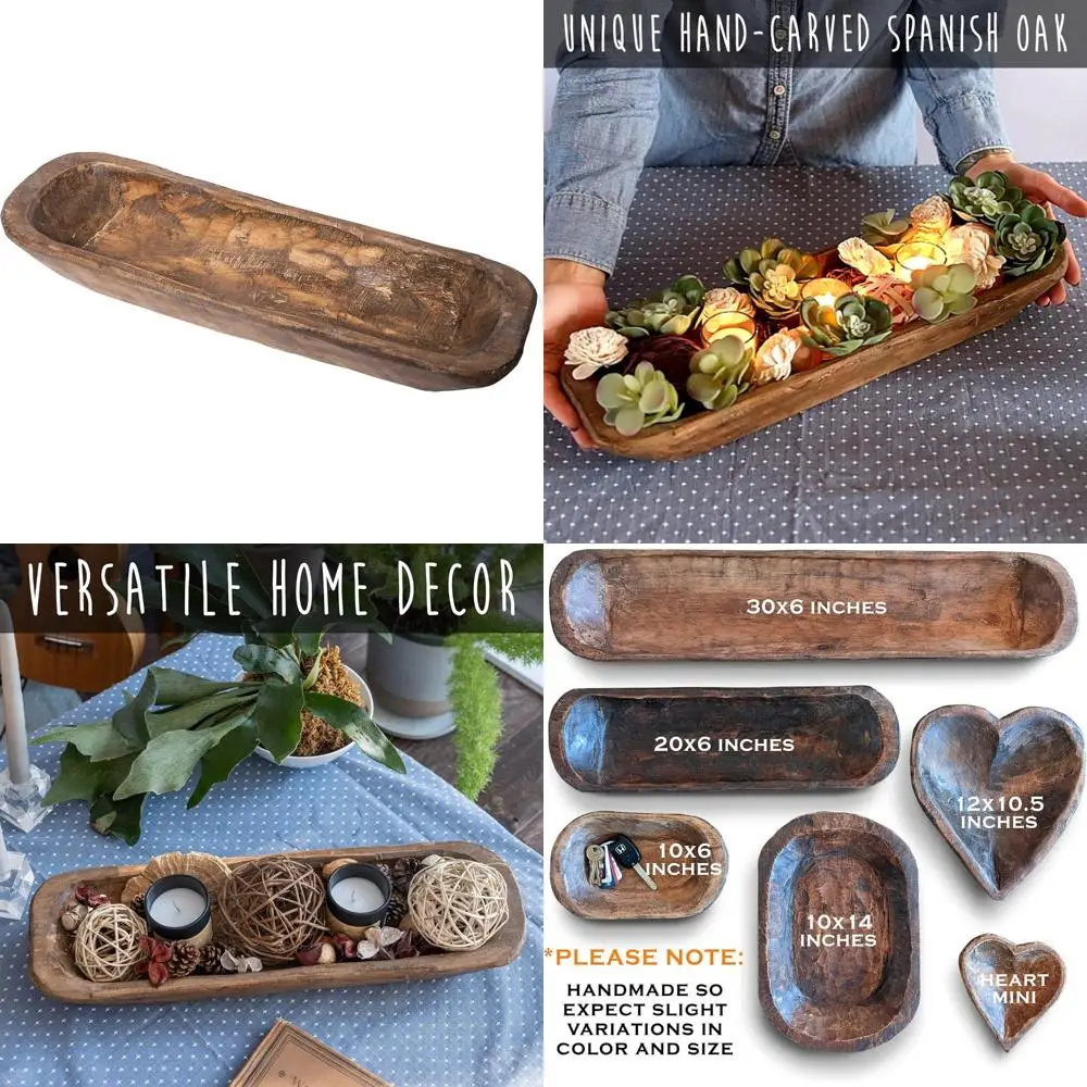 

Большая 20-дюймовая деревянная миска для теста для центральных предметов, ручная работа в США, долговечная декоративная кухонная утварь