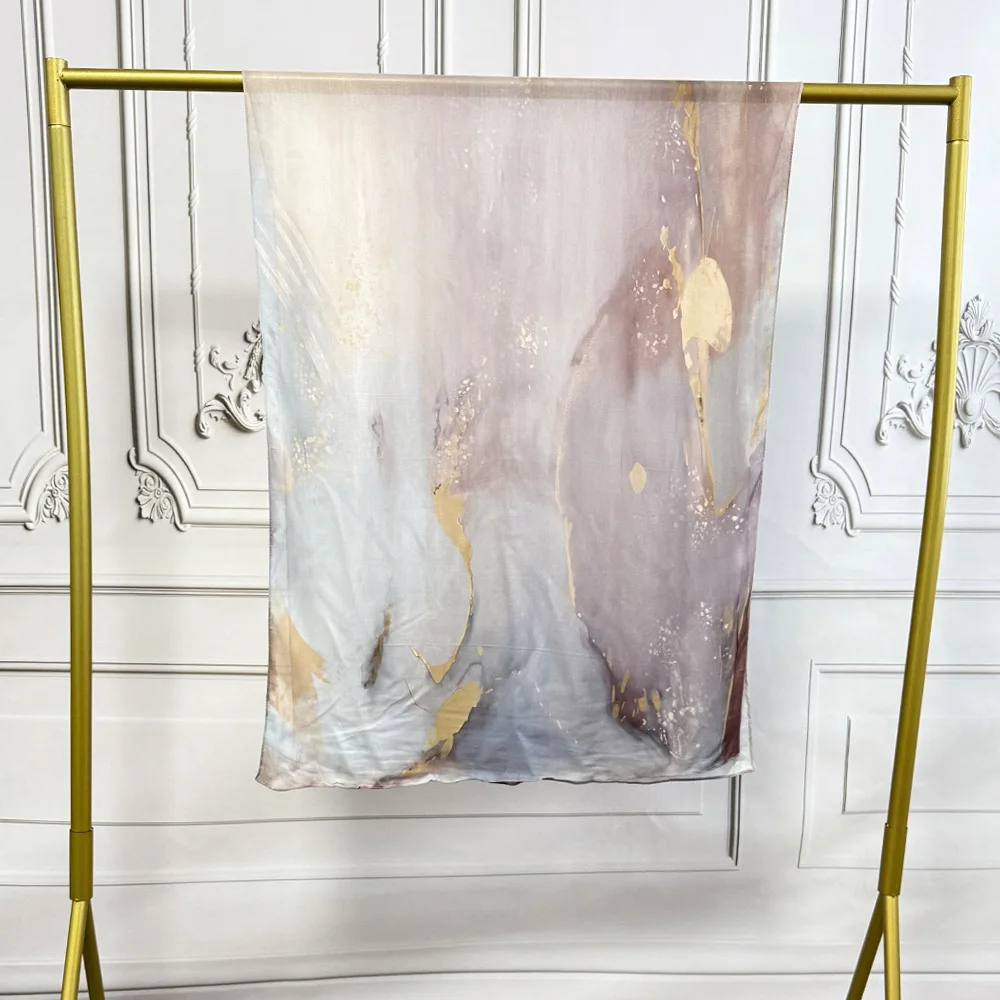 Premium Modal Cotton Hijab Marble Print Scarf Shawl Headscarf Musulman Headband Islamic Headscarf Turban Ramadan Islam Hijabs