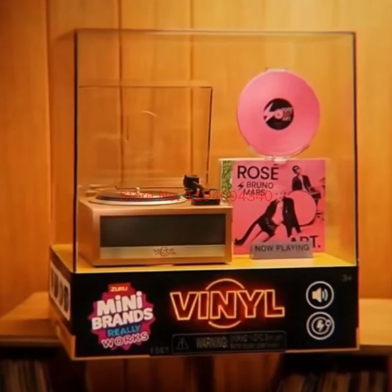 Genuine Surprise Doll ZURU Mini Brands Real Working Vinyl Record Player Miniature Really Spins  Plays Music Collectible Adult view 3