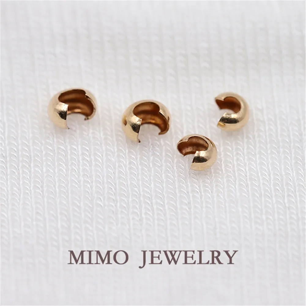 

American 14K Gold Filled crescent clasp end bead bag thread bead DIY jewelry accessories