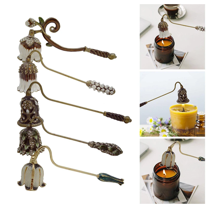 Elegante Kerze Snuffer Kerze Feuerlöscher langen Griff Kerze Zubehör Metall Docht Flamme Snuffer Docht Snuffer Wohnkultur Geschenk