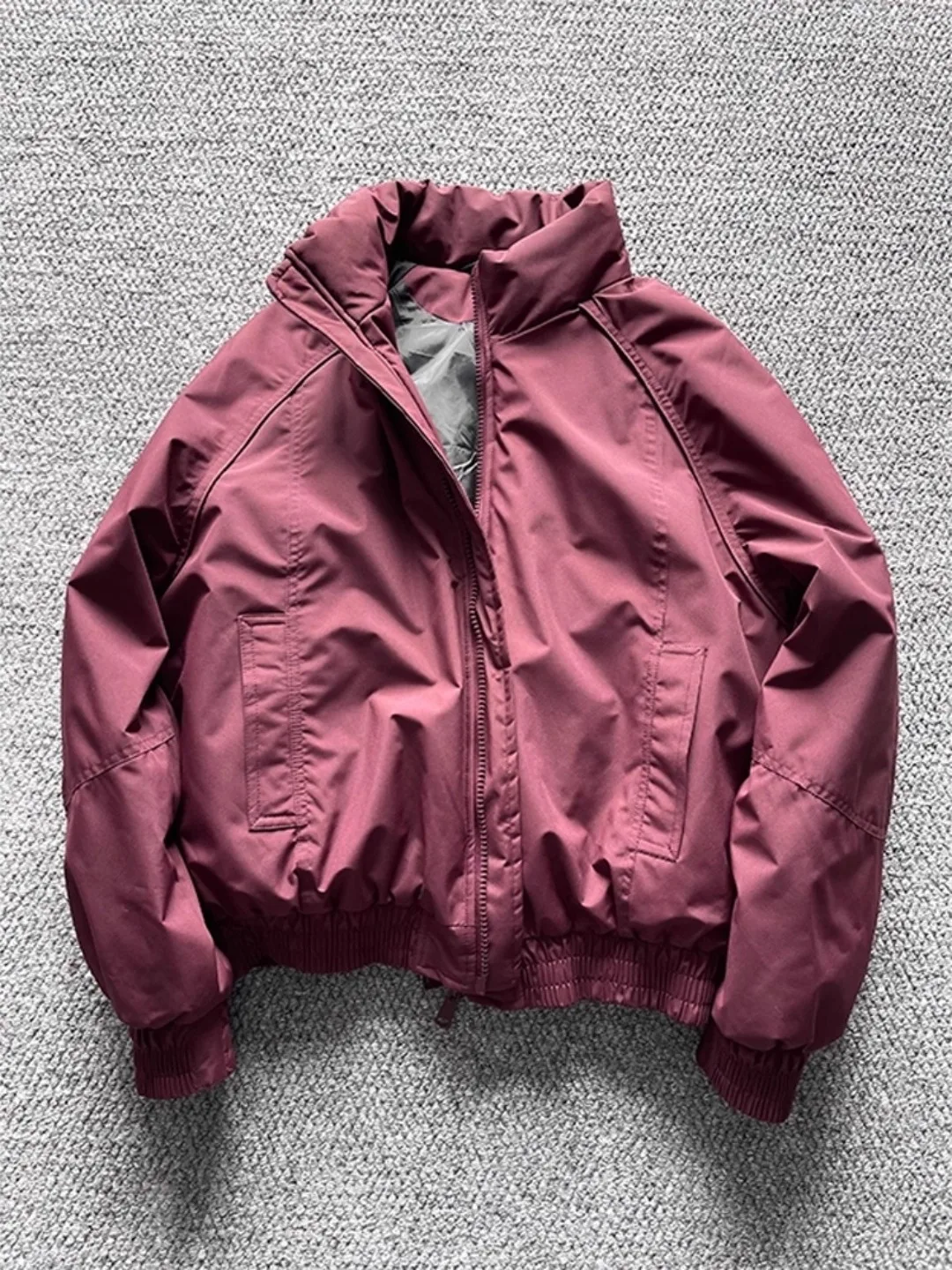 

Американский бомбер Sle Thiened Cotton Jaet, мужской зимний негабаритный деконструированный бейсбольный жилет, модное летное пальто