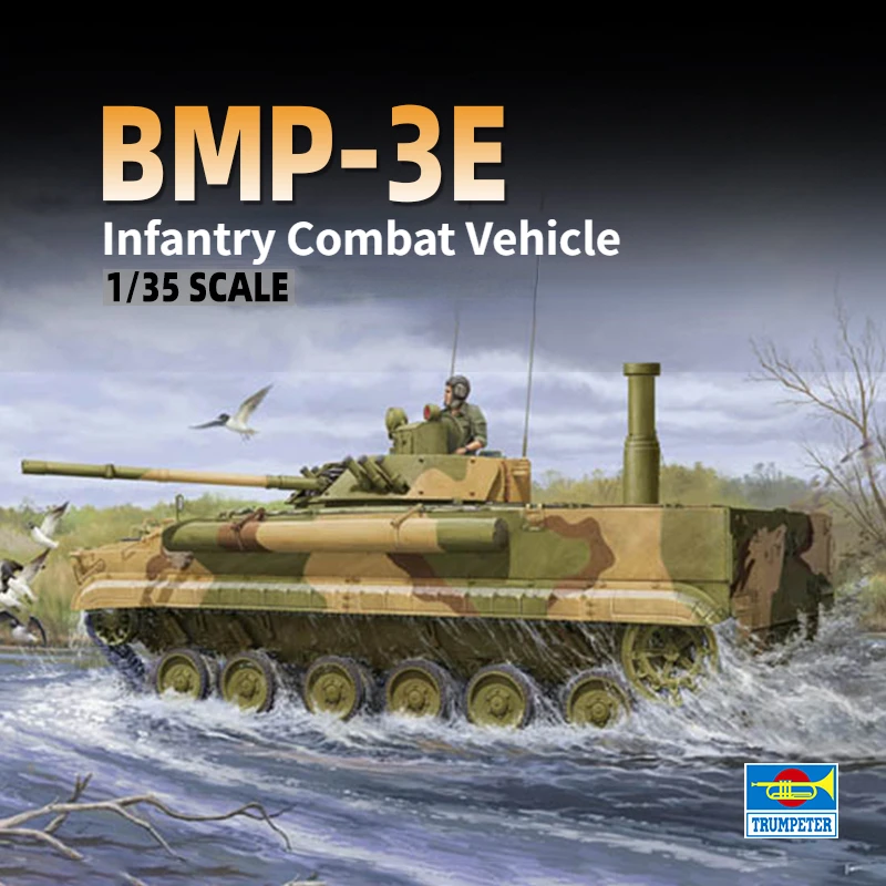 Trumpeter 01530 Assembly Model 1/35 Russian BMP-3E IFV Infantry Combat Vehicle Model Kit for Military Model Hobby Collection DIY